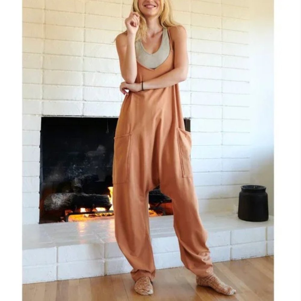 NEW Free People Hot Shot Onesie / Toasted Coconut Medium